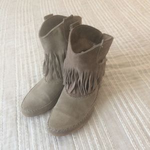 All Leather Sundance Moccasin Booties